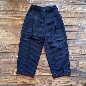 Paris Atelier & other stories pinstripe navy trousers